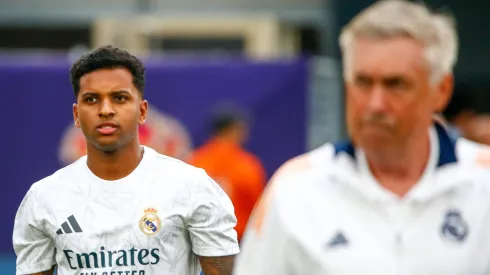 Rodrygo em pré-temporada no Real Madrid próximo de Ancelotti
