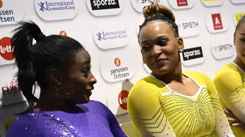 Biles voltou a enaltecer Rebeca – Foto: IMAGO/Belga.
