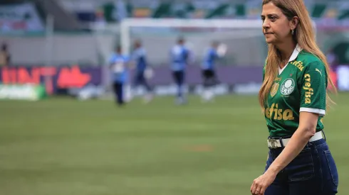 Leila Pereira presidente do Palmeiras durante partida contra o Santos no Arena Allianz Parque pelo campeonato Paulista 2024. 
