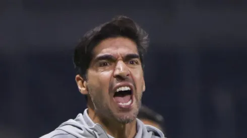 Abel Ferreira durante jogo do Brasileirão. Treinador dispensa meia. 
