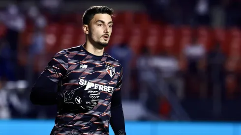 Goleiro do Tricolor Paulista antes da partida com o Cruzeiro
