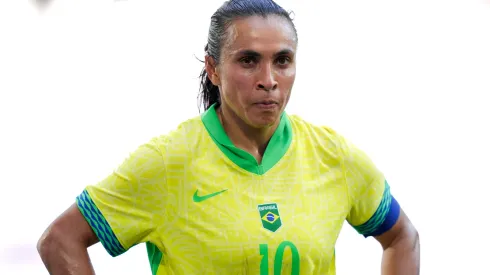 Marta na Seleção Brasileira. (Foto de Juan Manuel Serrano Arce/Getty Images)
