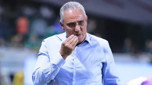 Tite tecnico do Flamengo durante partida contra o Palmeiras no estadio Arena Allianz Parque pelo campeonato Copa Do Brasil 2024. 
