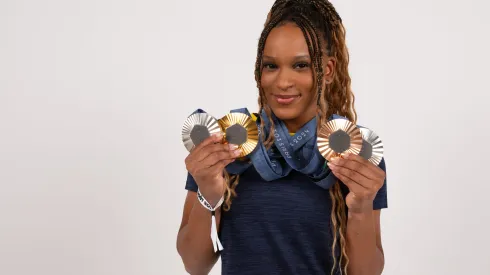 Rebeca Andrade é atleta do Flamengo. (Foto de Thibaud Moritz - Pool /Getty Images)