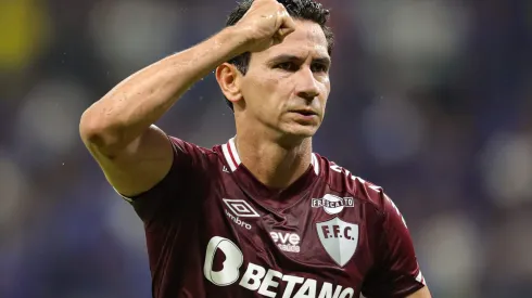 FLUMINENSE – Paulo Henrique Ganso jogador do Fluminense comemora seu gol durante partida contra o Cruzeiro no Mineirao –  BRASILEIRO A 2023. 
