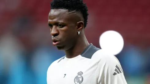 Vinicius Júnior durante treinamento para UEFA Super Cup, no dia 13/08/2024. Foto: Piotr Kucza
