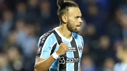 Martin Braithwaite do Gremio celebra segundo gol do elenco sobre o Fluminense – Copa Libertadores 
