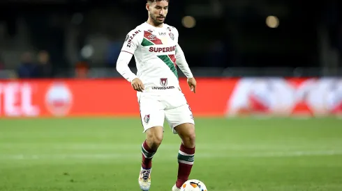 CURITIBA, BRAZIL - AUGUST 13: Matheus Martinelli of Fluminense controls the ball during the Copa CONMEBOL Libertadores round of 16 first leg match between Gremio and Fluminense at Couto Pereira Stadium on August 13, 2024 in Curitiba, Brazil. (Photo by Heuler Andrey/Getty Images)