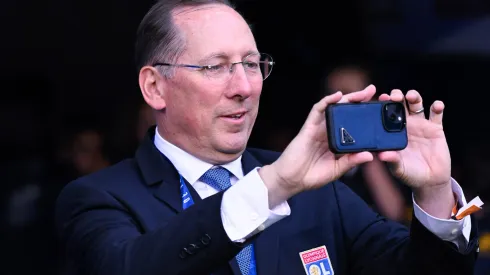 John Textor Lyon owner takes a photo during the Final French Cup match between Olympique Lyonnais and Paris Saint Germain at Decathlon Arena Stade Pierre Mauroy on May 25, 2024 in Lille, France. Photo by federico pestellini / panoramic - FOOTBALL : Lyon vs PSG - Finale Coupe de France - 25/05/2024 FedericoPestellini/Panoramic PUBLICATIONxNOTxINxFRAxBEL