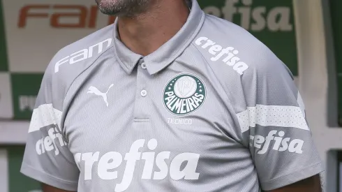SAO PAULO, BRAZIL – AUGUST 18: Abel Ferreira head coach of Palmeiras looks on during the Brasileirao 2024 match between Palmeiras and Sao Paulo at Allianz Parque on August 18, 2024 in Sao Paulo, Brazil. (Photo by Ricardo Moreira/Getty Images)