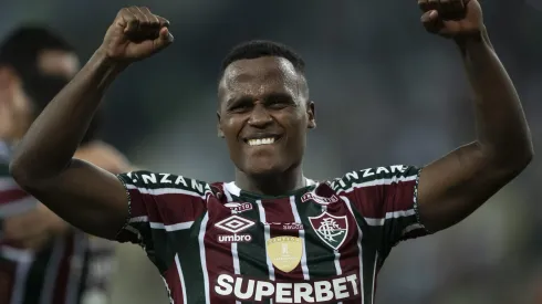 Jhon Arias jogador do Fluminense após partida contra o Grêmio. Foto: Jorge Rodrigues/AGIF
