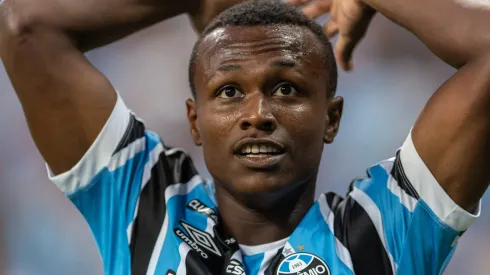 Nathan Fernandes jogador do Gremio durante partida contra o Juventude no estadio Arena do Gremio pelo campeonato Gaucho 2024. 
