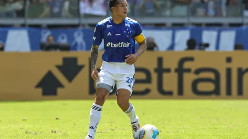 Lucas Romero jogador do Cruzeiro durante partida contra o Atletico-GO. Foto: Gilson Lobo/AGIF
