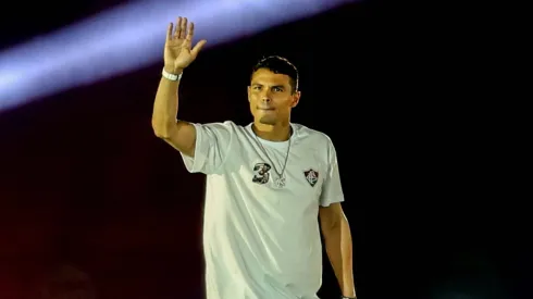 Thiago Silva, em apresentação do Fluminense
