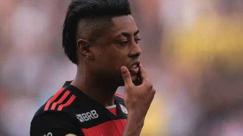 Bruno Henrique jogador do Flamengo durante partida contra o Corinthians. Foto: Ettore Chiereguini/AGIF
