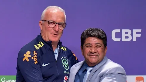 Dorival Jr e Ednaldo Rodrigues, treinador da Seleção Brasileira e presidente da CBF – Foto: Staff Images / CBF
