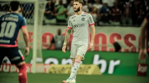 Leo Pereira jogador do Flamengo durante partida contra o Bahia pela Copa do Brasil 2024. Foto: Jhony Pinho/AGIF
