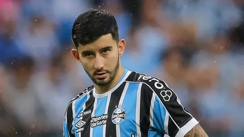 PORTO ALEGRE, BRAZIL – NOVEMBER 12: Villasanti of Gremio reacts during the match between Gremio and Corinthians as part of Brasileirao 2023 at Arena do Gremio Stadium on November 12, 2023 in Porto Alegre, Brazil. (Photo by Pedro H. Tesch/Getty Images)
