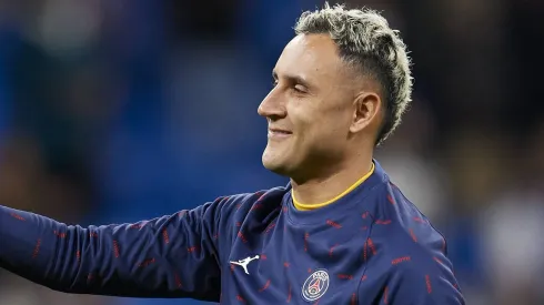 Keylor Navas durante partida entre Real Madrid e Paris Saint-Germain, no Estádio Santiago Bernabéu, pela UEFA Champions League, no dia 09/03/2024. Foto: José Breton
