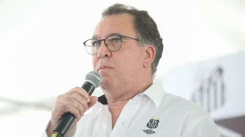 Presidente do Santos durante o evento
