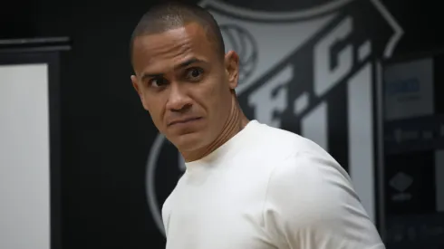 Renan durante sua apresentação ao Santos, no dia 28/08/2024.