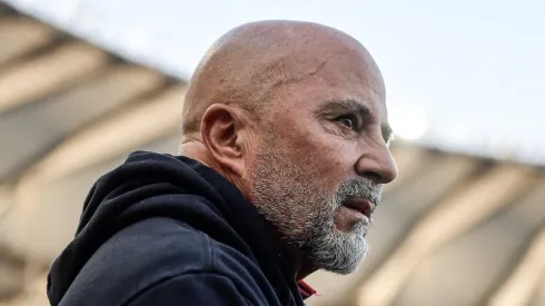 RJ - RIO DE JANEIRO - 16/07/2023 - BRASILEIRO A 2023, FLUMINENSE X FLAMENGO - Jorge Sampaoli tecnico do Flamengo durante partida contra o Fluminense no estadio Maracana pelo campeonato Brasileiro A 2023.