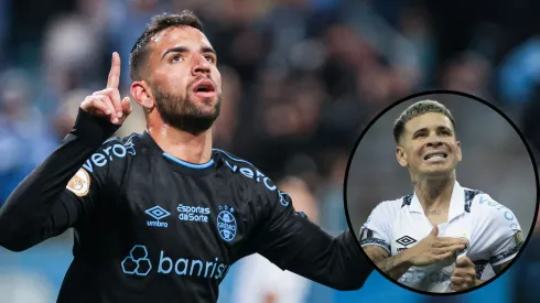 Troca entre Grêmio e Santos envolvendo Pepê e Soteldo foi especulada – Fotos: AGIF
