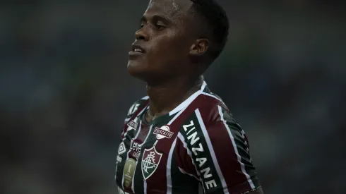 Jhon Arias jogador do Fluminense durante partida contra o Botafogo. Foto: Jorge Rodrigues/AGIF
