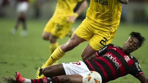 Bruno Henrique jogador do Flamengo durante partida contra o Peñarol. Foto: Jorge Rodrigues/AGIF
