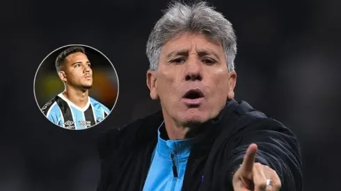 Renato Gaúcho, técnico do Grêmio passa por um período desafiador com punições para o clube e para o lateral, Gustavo Martins 
