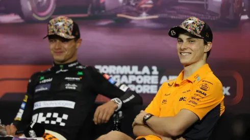 Lando Norris e Oscar Piastri no GP de Singapura 
