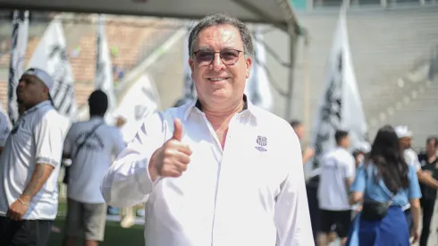 Marcelo Teixeira durante evento da 3ª camisa do Santos
