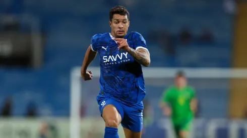 Marcos Leonardo durante partida do Al-Hilal.  Foto: Yasser Bakhsh/Getty Images
