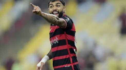 Gabriel Barbosa jogador do Flamengo durante partida contra o Corinthians. Foto: Alexandre Loureiro/AGIF
