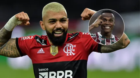 Gabigol e Arias são indicados por Edmundo – Thiago Ribeiro/AGIF (foto grande) – Alexandre Loureiro/AGIF (foto pequena).
