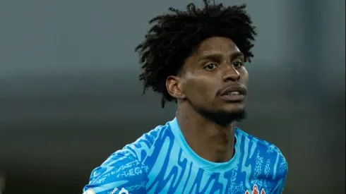 Hugo Souza antes da partida entre Cuiabá e Corinthians, pelo Campeonato Brasileiro, na Arena Pantanal. Foto: Rodrigo Coca/Ag. Corinthians