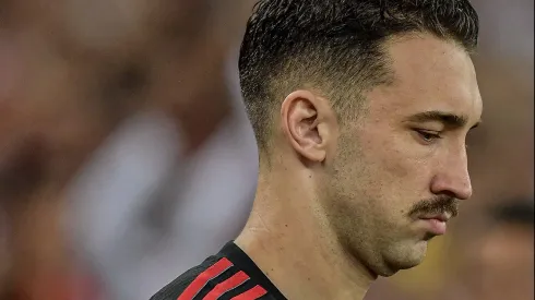 Léo Ortiz durante partida entre Flamengo e Palestino, no Maracanã, pela Copa Libertadores da América. 
