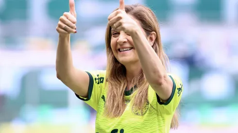 SP – SAO PAULO – 26/10/2024 – BRASILEIRO A 2024, PALMEIRAS X FORTALEZA – Leila Pereira presidente do Palmeiras durante partida contra o Fortaleza no estadio Arena Allianz Parque pelo campeonato Brasileiro A 2024. Foto: Marcello Zambrana/AGIF
