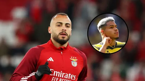 Fotos: Carlos Rodrigues/Getty Images e Charlie Crowhurst/Getty Images - Arthur Cabral e Cucho Hernández mapeados pelo Flamengo