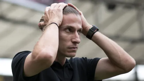 Filipe Luís técnico do Flamengo durante partida contra o Juventude no Maracanã pelo Campeonato Brasileiro A 2024. Foto: Jorge Rodrigues/AGIF
