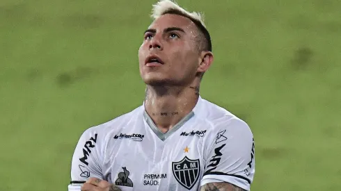 Eduardo Vargas durante partida entre  Fluminense e Atlético Mineiro, no Estádio Nilton Santos, pela Copa do Brasil de 2021. Foto: Marcello Dias/
