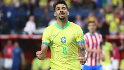 Foto: Ian Maule/Getty Images – Lucas Paquetá em ação pela Seleção Brasileira
