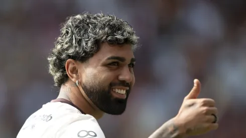 RJ - RIO DE JANEIRO - 01/12/2024 - BRASILEIRO A 2024, FLAMENGO X INTERNACIONAL - Gabi jogador do Flamengo durante aquecimento antes da partida contra o Internacional no estadio Maracana pelo campeonato Brasileiro A 2024.