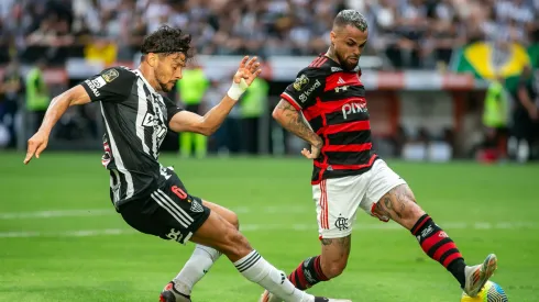 Gustavo Scarpa jogador do Atletico-MG durante partida contra o Flamengo. Foto: Fernando Moreno/AGIF
