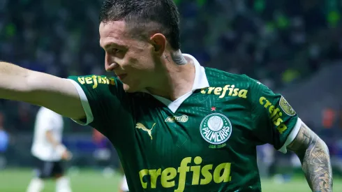 Palmeiras x Liverpool URU SÃO PAULO, SP – 11.04.2024: PALMEIRAS X LIVERPOOL URU – Anibal Moreno celebrates a goal during a match between Palmeiras and Liverpool Uruguay valid for the 2nd round of Conmebol Libertadores 2024 held at Allianz Parque on Thursday night 11. Photo: Yuri Murakami/Fotoarena x2521533x PUBLICATIONxNOTxINxBRA YurixMurakami
