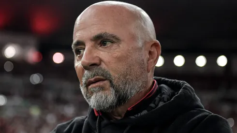 Jorge Sampaoli durante partida entre Flamengo e Grêmio, no Maracanã, pela Copa do Brasil de 2023. 
