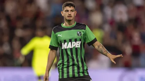 Augustin Alvarez Sassuolo during the Italian Serie A match between Sassuolo 0-0 Milan at Mapei Stadium on August 30, 2022 in Reggio Emilia, Italy. Noxthirdxpartyxsales PUBLICATIONxNOTxINxJPN 197159956
