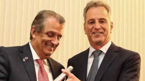 Bap e Rodolfo Landim -<br />
Foto: Gilvan de Souza (Divulgação / Flamengo).