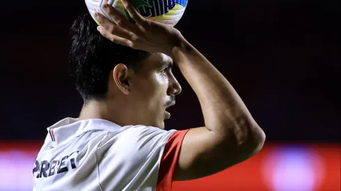 Moreira jogador do Sao Paulo durante partida contra o Aguia de Maraba no estadio Morumbi pelo campeonato Copa Do Brasil 2024. Foto: Marcello Zambrana/AGIF
