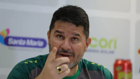 SP - MIRASSOL - 17/12/2024 - APRESENTACAO EDUARDO BARROCA - TECNICO MIRASSOL - Eduardo Barroca durante sua apresentacao oficial como tecnico do Mirassol em coletiva de imprensa realizada no CT do Mirassol.